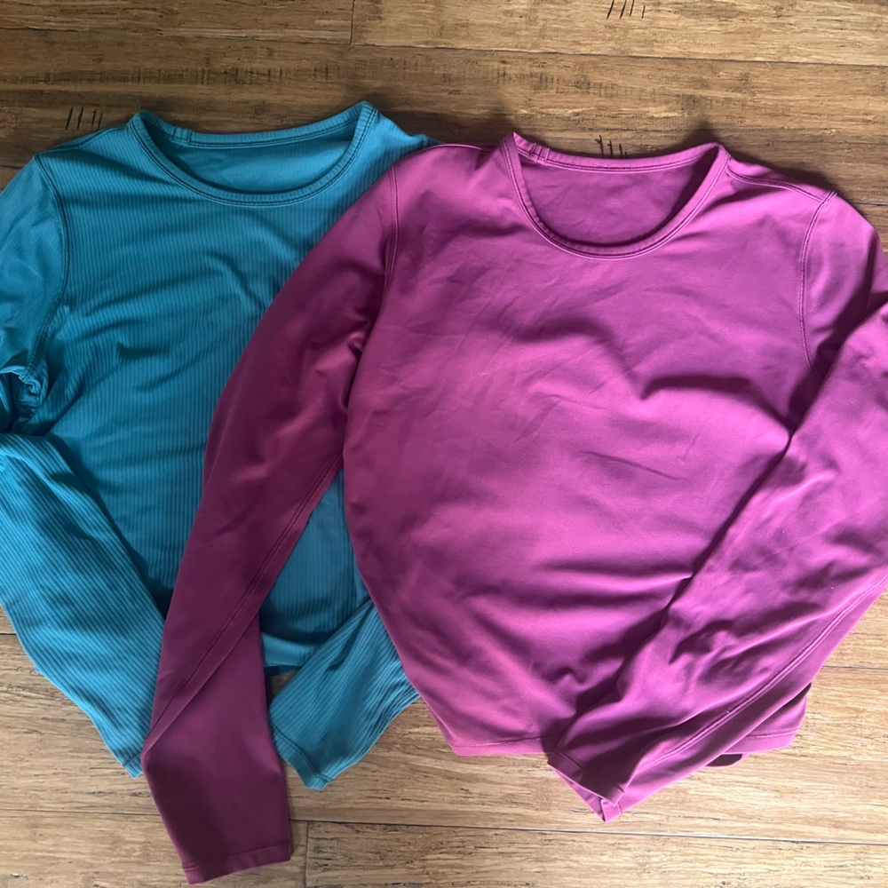 Lot of 2 Lululemon All It Takes Nulu Long-Sleeve Shirts